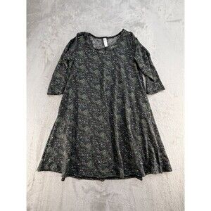 Heathmoor Floral Tunic Top Womens Small Multicolor 3/4 Sleeves Boho